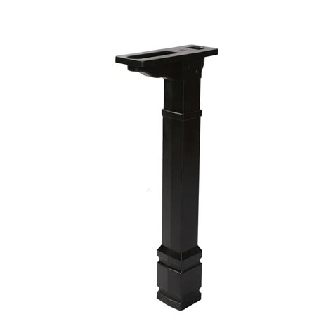 bristol mailbox mounting bracket|Postal Pro Bristol Black Mailbox Post .